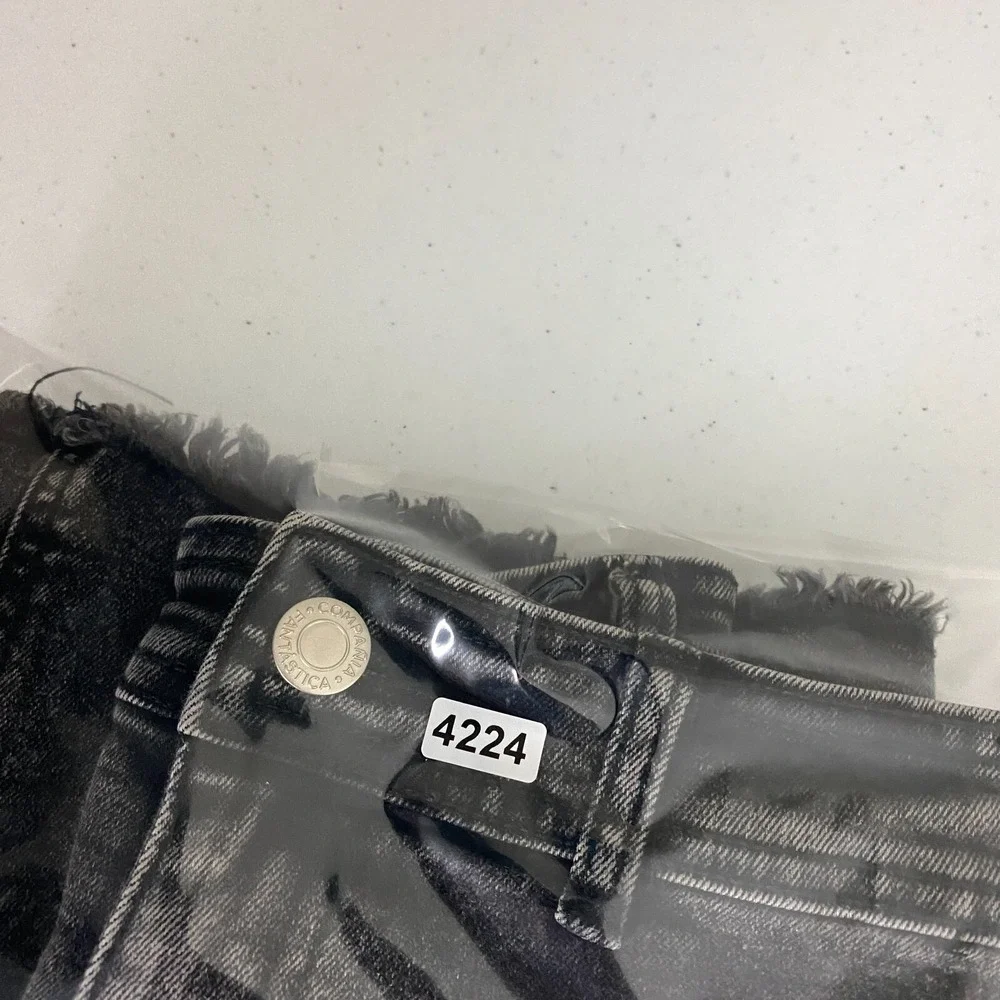 Compania Fantastica Mini Jeans Wide Leg Girls 10 Black Raw Hem